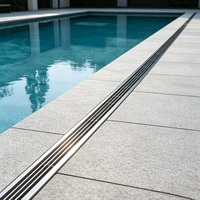 Grille de drainage linéaire invisible en acier inoxydable robuste, taille personnalisée disponible, grille de drainage linéaire en acier galvanisé 50x10 cm