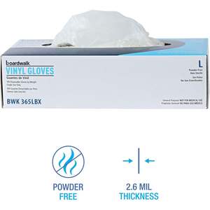 Gants de sécurité jetables transparents Boardwalk 2.6mil, usage général, sans poudre/sans latex, 100 par boîte, 10 boîtes par carton - Product Image 3