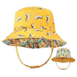 Chapeau Bob Personnalisé avec Logo pour Enfants, Jaune, 100% Coton, pour Filles et Garçons, Pliable, Amusant et Cool, Réversible, pour la Plage, la Protection Solaire, pour Adolescents et Tout-Petits - Product Image 1