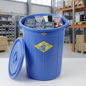 26-<b>30L</b> PP Plastic Storage Bucket Lid Eco-Friendly Waterproof Lightweight Durable Utility <b>Bin</b> Home <b>Kitchen</b> Shop - Product Image 6