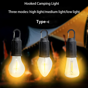 Lampe de camping LED avec crochet, lampe de tente LED, rechargeable par USB Type-C, étanche, 3 modes, éclairage extérieur, lumières d'ambiance pour barbecue - Product Image 4