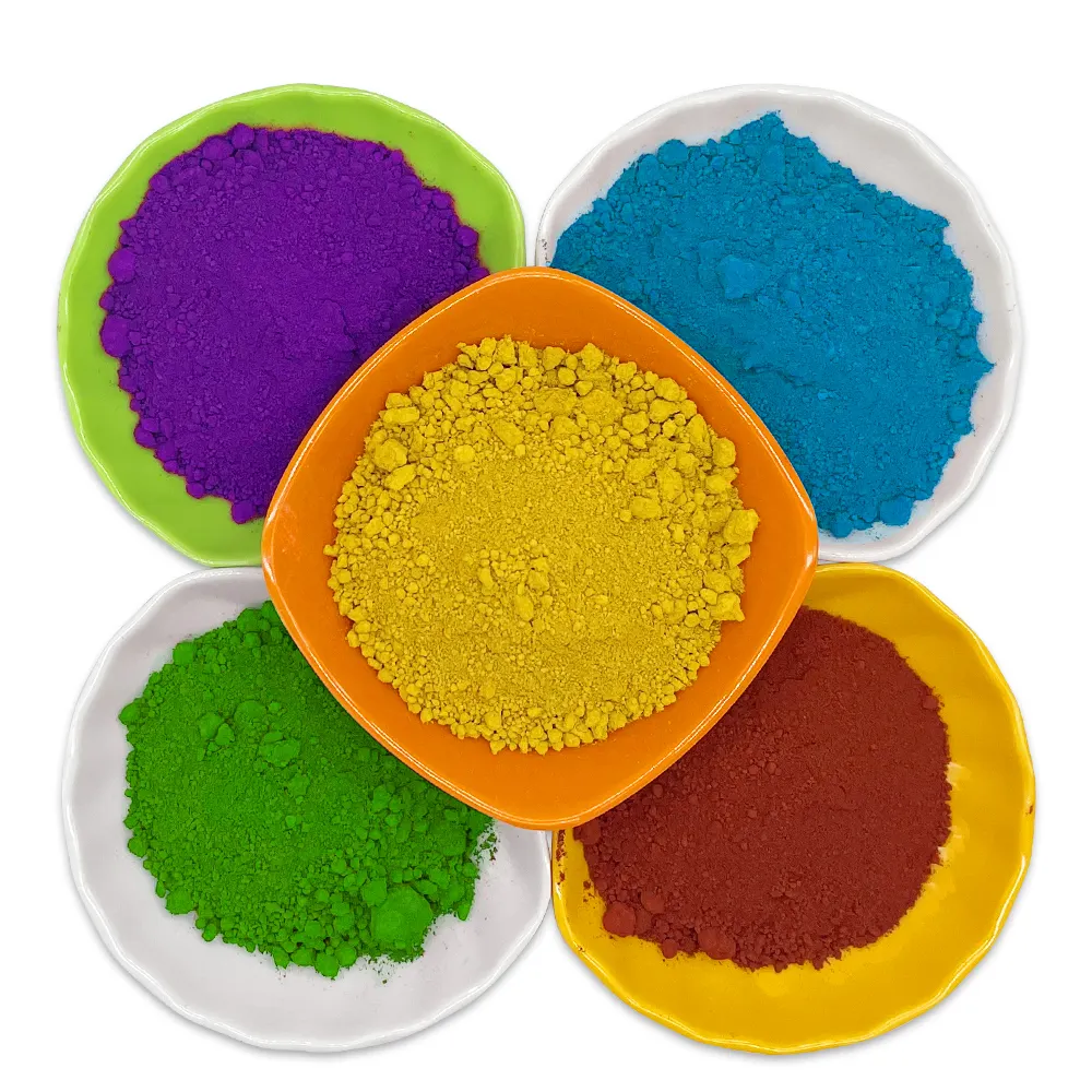 Aotes Hoge Zuiverheid 98% Rood/Geel/Zwart/Groen Poeder Fe2o3 Ijzeroxide Pigment Voor Keramiek