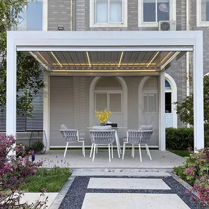 Parasol de <span class=keywords><strong>pérgola</strong></span> de aluminio motorizado de lujo <span class=keywords><strong>4x3</strong></span> 3x4 6x6 4x6m pabellón de Metal para jardín al aire libre <span class=keywords><strong>con</strong></span> decoración de luz LED - Product Image 3