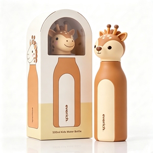 Botella de Agua Everich de 450 ml con Diseño de Cabeza de Animal, <span class=keywords><strong>Termo</strong></span> Aislado al Vacío para Niños, Taza Térmica, Contenedor de Bebidas Libre de BPA - Product Image 6