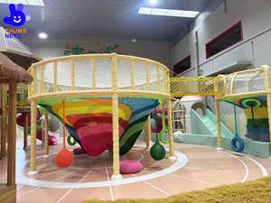 เชือกตาข่ายสนามเด็กเล่นในร่มต้นไม้สีรุ้งทำด้วยมือสำหรับสวนผจญภัยโรงเรียนอนุบาลหรือห้างสรรพสินค้า - Product Image 2