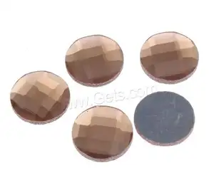 flat round faceted glass cabochon 12mm flat back 1010852