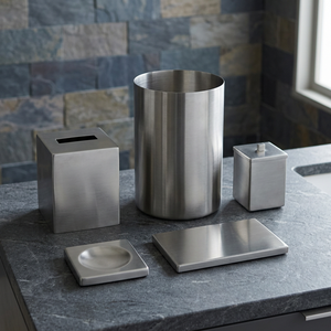 Juego de Accesorios de Baño de Acero Inoxidable de Siete Piezas, Ecológico, Moderno, para Todas las Estaciones, para Hoteles y Restaurantes, por Chaman India - Product Image 3