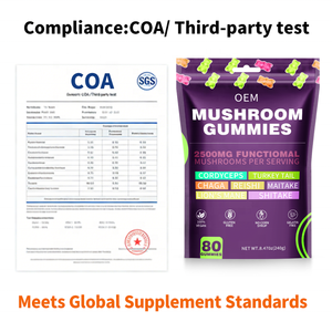 Fabricante de Suplementos de Marca Privada, Gomitas Veganas Orgánicas con Hongos, Bajo MOQ, Lanzamiento Rápido, Personalización Flexible, Suministro OEM/ODM - Product Image 5