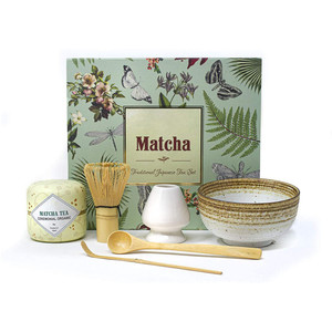 Ensemble de <span class=keywords><strong>matcha</strong></span> en céramique et bambou écologique NEWELL avec boîte cadeau personnalisée, fouet à thé, bol, cuillère, tamis pour la cérémonie du thé - Product Image 2