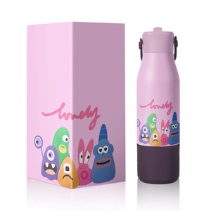 Custom Logo 500ml/700ml BPA-Free Stainless <b>Steel</b> Water <b>Bottle</b> for Kids Double Wall with School for Straw Lid for Camping - Product Image 1