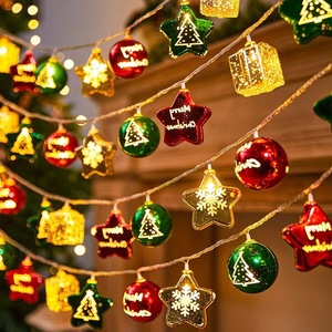 Nouvelle Arrivée Guirlande Lumineuse LED Décoration de Noël à Suspendre Étoile en Plastique pour Maison, Cour et Fêtes - Product Image 2