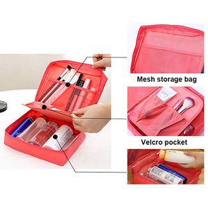 Neceser de viaje portátil, neceser impermeable para cosméticos y maquillaje con múltiples compartimentos, diseño compacto y ligero para viajes - Product Image 5