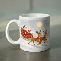 Mug en céramique personnalisé pour Noël, tasse à café rétro avec impression originale de Noël, logo OEM, cadeau promotionnel, vente en gros