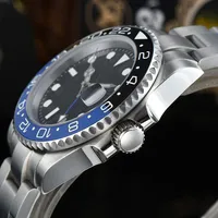Montre de plongée mécanique lumineuse personnalisée de 40 mm avec mouvement SEIKO, chronographe en acier inoxydable 316L, réserve de marche, étanche 10 bars