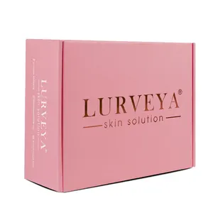 नई आगमन गुलाबी रंग अनुकूलित आकार नालीदार मेलर कागज उपहार बॉक्स