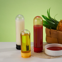 Bouteilles de sauce en plastique PET de qualité alimentaire vides de 100 ml et 160 ml, bouteilles à presser pour confiture, salade, sauce chili, emballage alimentaire, bouteille de sauce avec bouchon à clapet