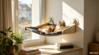 Hamac de fenêtre pour chat à ventouse, support mural, lit pour chat, cadre métallique robuste, siège de fenêtre pour chat, fournitures pour animaux de compagnie personnalisées OEM, vente en gros
