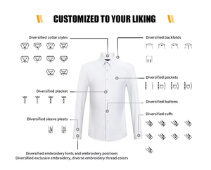 Camisa de vestir de esmoquin para hombre de talla grande, de popelina, con cuello vuelto, manga larga, transpirable, antiarrugas, de secado rápido, con cuentas, para otoño, ecológica - Product Image 5