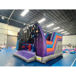 Location de fête commerciale PVC dessin animé rebond sautant maison château musique gonflable château plein d'entrain avec toboggan extérieur ou intérieur - Product Image 1