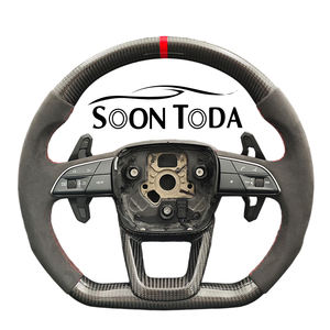 Alcantara สีดำครึ่งคาร์บอนไฟเบอร์กำหนดเองสำหรับ <span class=keywords><strong>Audi</strong></span> <span class=keywords><strong>RS</strong></span> A3 A4 A5 A6 B8 A7 A8 C7 RS4 RS3 B6 Q8 S5 <span class=keywords><strong>Q7</strong></span> S4 S3 - Product Image 1