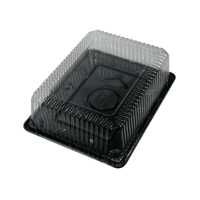 Boîte à gâteau de mariage de luxe dorée, en PET de qualité alimentaire, avec dôme transparent durable, boîte à gâteau rectangulaire en plastique de 13 pouces, grandes boîtes à gâteaux en gros