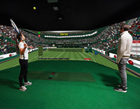 Simulateur sportif commercial d'intérieur pour l'entraînement au golf, au basketball, au football et au baseball