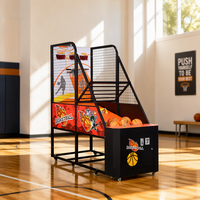 Machine de jeu d'arcade de basket-ball à monnayeur, pliable et standard pour adultes, pour centre de jeux