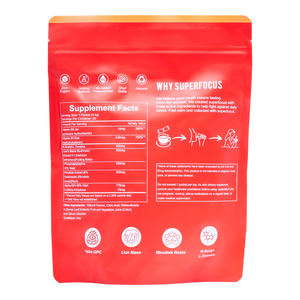 Focus Drink Powder, L-Tirosina 1500mg, Melena de León Orgánica 1000mg, Fosfatidilserina 200mg, Mezcla Vegana Instantánea Diaria - Product Image 3