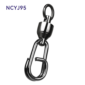WEIHE haute vitesse huit anneaux de connexion s'enclenche nouveau produit portant une broche ovale forte traction pêche en mer boucle connecteur émerillons boutons-pression - Product Image 3