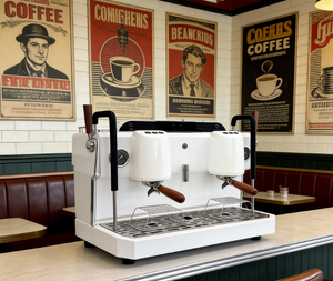 Cafetera Comercial de Acero Inoxidable, Cafetera Espresso Semiautomática de 1.6 Bares - Product Image 2