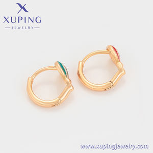 ต่างหูห่วงสีทอง 18K ดีไซน์สร้างสรรค์จาก xuping Jewelry รุ่นแฟชั่นพิเศษ ลวดลายบอลลูนลมร้อนแบบตุรกี - Product Image 2