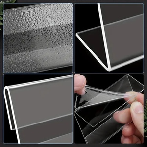 Support <span class=keywords><strong>de</strong></span> prix en acrylique transparent en forme <span class=keywords><strong>de</strong></span> L, porte-étiquettes <span class=keywords><strong>de</strong></span> prix vertical pour <span class=keywords><strong>table</strong></span>, présentoir <span class=keywords><strong>de</strong></span> cartes nominatives - Product Image 4