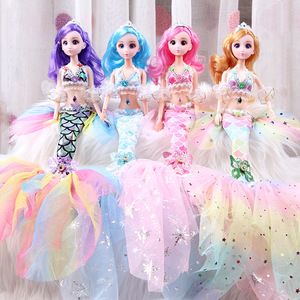 Poupée gothique princesse sirène, ensemble <span class=keywords><strong>de</strong></span> poupées en vinyle à écailles <span class=keywords><strong>de</strong></span> poisson amovibles et changeantes - Product Image 1