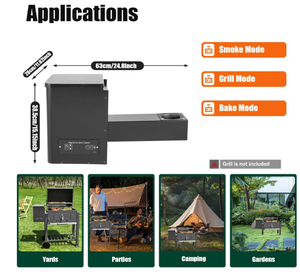 Kit de montaje para parrilla eléctrica de pellets de madera con alimentación automática de 12/18 pulgadas, ahumador de barbacoa con control WIFI y BLE - Product Image 2