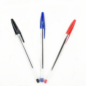 Wholesale 1.0mm <b>Ballpoint</b> <b>Pen</b> Easy to Write Plastic Ink Colors Red/Blue/Black Student & Office Stationery for School Office Use - Product Image 2