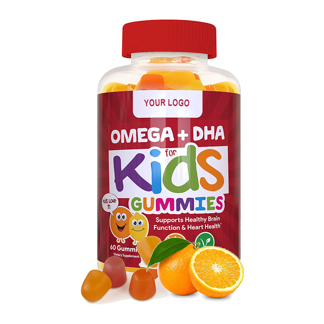 100% чистые органические мультивитамины для детей DHA Omega 3 Gummies с Омега-3 6 9 для поддержки глаз и иммунной системы в мозговом суставе