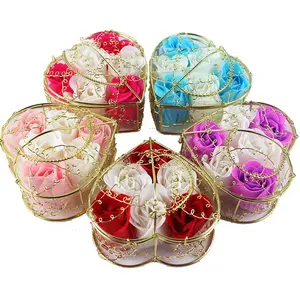6PCS Anniversary Gift Women MotherのDay Immortal Flower Gifts Bouquet Rose Soap Flower Wholesale Soap Flower Gifts