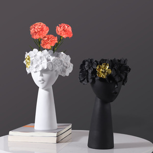 Statues En Gros Personnalisé Style Nordique Creative Lumière De Luxe Monroe Pot De Fleurs Figurine Résine Artisanat Décoration - Product Image 2