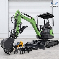 Mini-excavatrice NIMBUS avec livraison gratuite, capacité de la benne de 0,08 m³, performances hydrauliques puissantes pour les travaux de jardinage