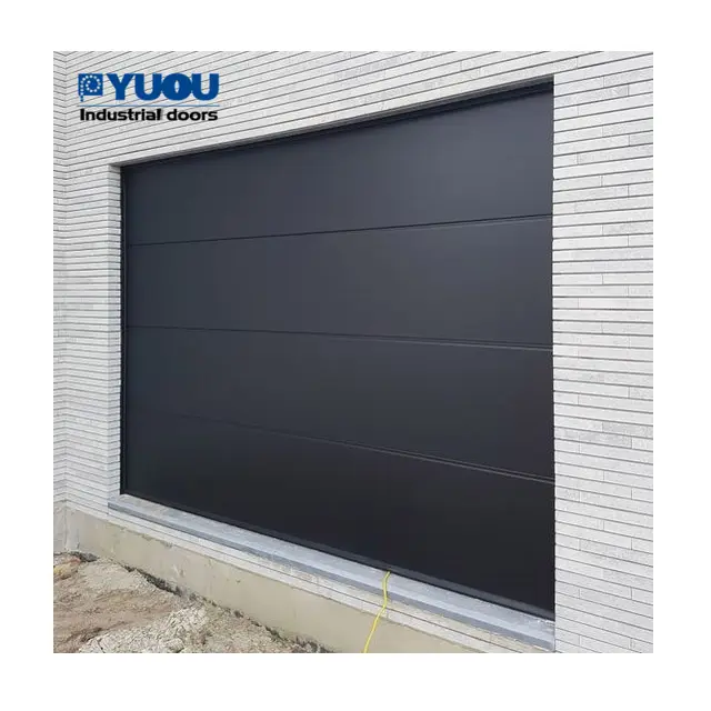 Vente en gros de porte de garage transparente à deux volets verticale résidentielle