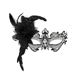 Boule masquée de carnaval Masque en métal Mascarade Masque strass demi-face Costume évidé pour la fête du festival - Product Image 1