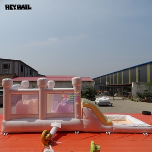 Parcours d'obstacles gonflables <span class=keywords><strong>de</strong></span> qualité commerciale, jeux gonflables d'extérieur, couleurs macaron, aire <span class=keywords><strong>de</strong></span> jeux gonflable pour enfants en plein air - Product Image 4