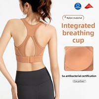Fermeture à crochet sur le dos, facile à mettre et à enlever. Conception antichoc haute performance pour le yoga. Spandex/Nylon respirant
