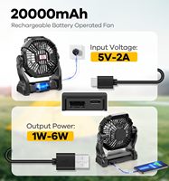 Ventilateur de camping rechargeable de 10 pouces, 270 °   Ventilateur rotatif avec lanterne LED, jusqu'à 36 heures d'autonomie, ventilateur silencieux pour tente, maison, voyage