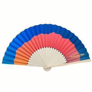 White Custom DIY Bamboo <b>Hand</b> <b>Fan</b> Painted Printed Logo Personalized Wedding <b>Hand</b> Held Portable Blank Paper <b>Fan</b> - Product Image 1