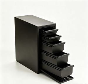 Black Steel 5 Drawer Toolbox Cabinet Multi Drawer Storage Cabinet Mobile Workshop Organizer - Product Image 1