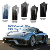 Película de Nitruro de Titanio Cerámico para Ventanas de Auto, 95% de Rechazo IR, 99% de Rechazo UV, Anti-Rayones, 2mil PET, Ultra Alta Definición, Anti-Amarilleo
