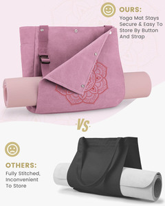 Muestra Gratuita de Bolsas de Lona Personalizadas con Bolsillos para Esterilla de Yoga, Bolsas de Hombro para Todo Tipo de Actividades, Ejercicio, Pilates, Viajes, Playa - Product Image 3