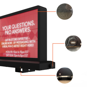 จอ LED ติดหลังคารถยนต์ P3 สองด้าน รองรับ 4G Wifi GPS สำหรับแท็กซี่ ป้ายโฆษณากลางแจ้งกันน้ำ จอแสดงผล LED บนหลังคารถแท็กซี่ - Product Image 2