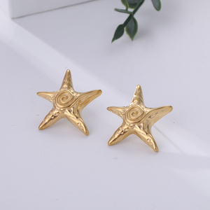 High Quality Women <b>Gold</b> <b>Plated</b> Women Trendy <b>Earring</b> Jewelry Stainless Steel <b>Earrings</b> - Product Image 5